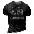 I Love My Witch Wife Halloween T - His And Hers 3D Print Casual Tshirt Vintage Black