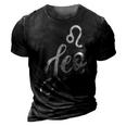 Leo Zodiac Birthday July August 3D Print Casual Tshirt Vintage Black