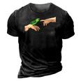 Michelangelo Angry Green Parrotlet Birb Memes Parrot Owner 3D Print Casual Tshirt Vintage Black