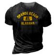 Orange Beach Al Alabama Gym Style Distressed Amber Print 3D Print Casual Tshirt Vintage Black