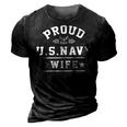 Proud Navy Wife - Wife Of A Navy Veteran 3D Print Casual Tshirt Vintage Black