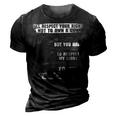 Respect My Right 3D Print Casual Tshirt Vintage Black