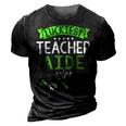 Shamrock One Lucky Teacher Aide St Patricks Day School  3D Print Casual Tshirt Vintage Black
