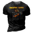 Sweating Sucks Skeleton Pumpkin Playing Skateboard Halloween 3D Print Casual Tshirt Vintage Black