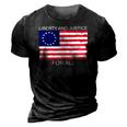 Womens Liberty And Justice For All Betsy Ross Flag American Pride 3D Print Casual Tshirt Vintage Black