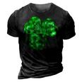 Womens St Patricks Day Shamrock Lucky Green  3D Print Casual Tshirt Vintage Black