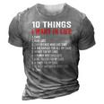 ﻿10 Things I Want In My Life Cars More Cars Car 3D Print Casual Tshirt Grey