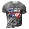 4Th Of July Birthday Gifts Funny Bday Born On 4Th Of July 3D Print Casual Tshirt Grey