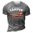 American Camper US Flag Patriotic Camping 3D Print Casual Tshirt Grey