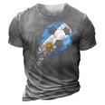 Argentina Soccer Argentinian Flag Pride Soccer Player 3D Print Casual Tshirt Grey