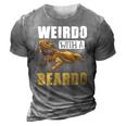 Bearded Dragon Weirdo With A Beardo Reptiles 3D Print Casual Tshirt Grey