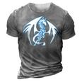 Blue Ice Dragon Kids Halloween Team Undead 3D Print Casual Tshirt Grey