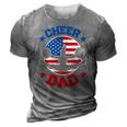Cheer Dad Proud Fathers Day Cheerleading Girl Competition 3D Print Casual Tshirt Grey