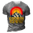 Cousin Crew Kids Matching Camping Group Cousin Squad 3D Print Casual Tshirt Grey