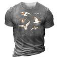 Flock Of Beagulls Beagle With Bird Wings Dog Lover Funny 3D Print Casual Tshirt Grey