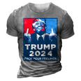 Funny Anti Biden Donald Trump Fuck Your Feelings 3D Print Casual Tshirt Grey