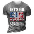 Funny Anti Biden Fjb Lets Go Brandon Fjb Flag Image Apparel 3D Print Casual Tshirt Grey