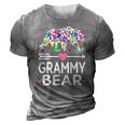 Funny Grammy Bear Mothers Day Floral Matching Family Outfits 3D Print Casual Tshirt Grey