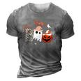 Funny Halloween Hey Boo Funny Halloween Cute Ghost Pumpkin Graphic Design Printed Casual Daily Basic 3D Print Casual Tshirt Grey