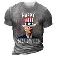 Funny Joe Biden Happy Halloween For Fourth Of July V2 3D Print Casual Tshirt Grey