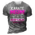 Funny Karate Mom Best Mother 3D Print Casual Tshirt Grey