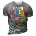 Happy Last Day Of Kindergarten School Funny Teacher Students  3D Print Casual Tshirt Grey