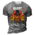 Happy Thanksgiving 2021 Funny Turkey Day Autumn Fall Season V2 3D Print Casual Tshirt Grey