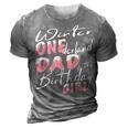 Mens Winter Onederland Dad Of Birthday Girl 1St Birthday Theme 3D Print Casual Tshirt Grey