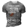 Navy Veteran Grandma 3D Print Casual Tshirt Grey