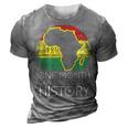 One Month Cant Hold Our History Pan African Black History  3D Print Casual Tshirt Grey