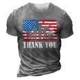 Thank You Army Memorial Day Partiotic Military Veteran Gift 3D Print Casual Tshirt Grey