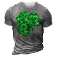 Womens St Patricks Day Shamrock Lucky Green  3D Print Casual Tshirt Grey