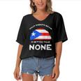 Half Puerto Rican Is Better Than None Pr Heritage Dna Women's Bat Sleeves V-Neck Blouse