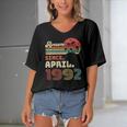 31 Years Old Awesome Since April 1992 31St Birthday Women's Bat Sleeves V-Neck Blouse