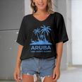 Aruba One Happy Island V2 Women's Bat Sleeves V-Neck Blouse