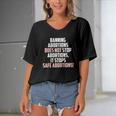 Banning Abortions Does Not Stop Safe Abortions Pro Choice Women's Bat Sleeves V-Neck Blouse