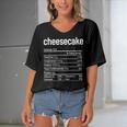 Cheesecake Nutrition Facts Funny Thanksgiving Christmas V2 Women's Bat Sleeves V-Neck Blouse
