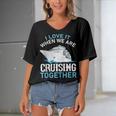 Cruising Friends I Love It When We Are Cruising Together Women's Bat Sleeves V-Neck Blouse