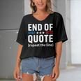 Funny Joe End Of Quote Repeat The Line V2 Women's Bat Sleeves V-Neck Blouse