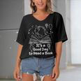 Its A Good Day To Read A Book Bookworm Book Lovers Vintage Women's Bat Sleeves V-Neck Blouse