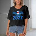 Shark 2022 Week Passion For Shark 2022 Men Women Women's Bat Sleeves V-Neck Blouse
