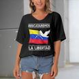 Venezuela Freedom Democracy Guaido La Libertad Women's Bat Sleeves V-Neck Blouse
