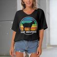 Womens Goat Whisperer Apparel - Funny Goat Women's Bat Sleeves V-Neck Blouse