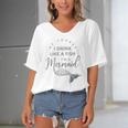 I&8217M A Mermaid Of Course I Drink Like A Fish Funny Women's Bat Sleeves V-Neck Blouse