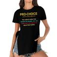 Womens Pro Choice Definition Womens Rights Feminist Retro Women's Short Sleeves T-shirt With Hem Split