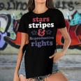 4Th Of July Stars Stripes Reproductive Rights Patriotic Women's Short Sleeves T-shirt With Hem Split