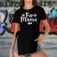 Fur Mama Paw Floral Design Dog Mom Mothers Day Women's Short Sleeves T-shirt With Hem Split