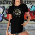God Will Direct Your Path Compass Religion Christian Women's Short Sleeves T-shirt With Hem Split