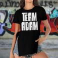 Team Adam Son Dad Mom Husband Grandson Sports Family Group Women's Short Sleeves T-shirt With Hem Split