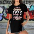 Womens 50 Years Old Gifts 50Th Birthday Born In 1972 Women Girls Women's Short Sleeves T-shirt With Hem Split